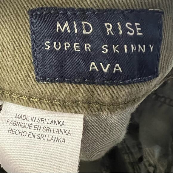 Lucky Brand Ava Mid Rise Super Skinny Jeans Size 0 Ankle Zipper Clean Girl Fall - Picture 8 of 9